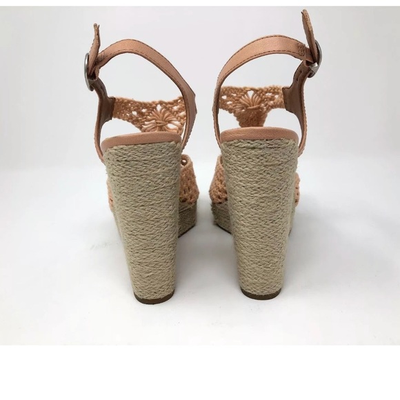 LUCKY BRAND Crochet Wedge Strap Heels Espadrilles - Picture 5 of 8